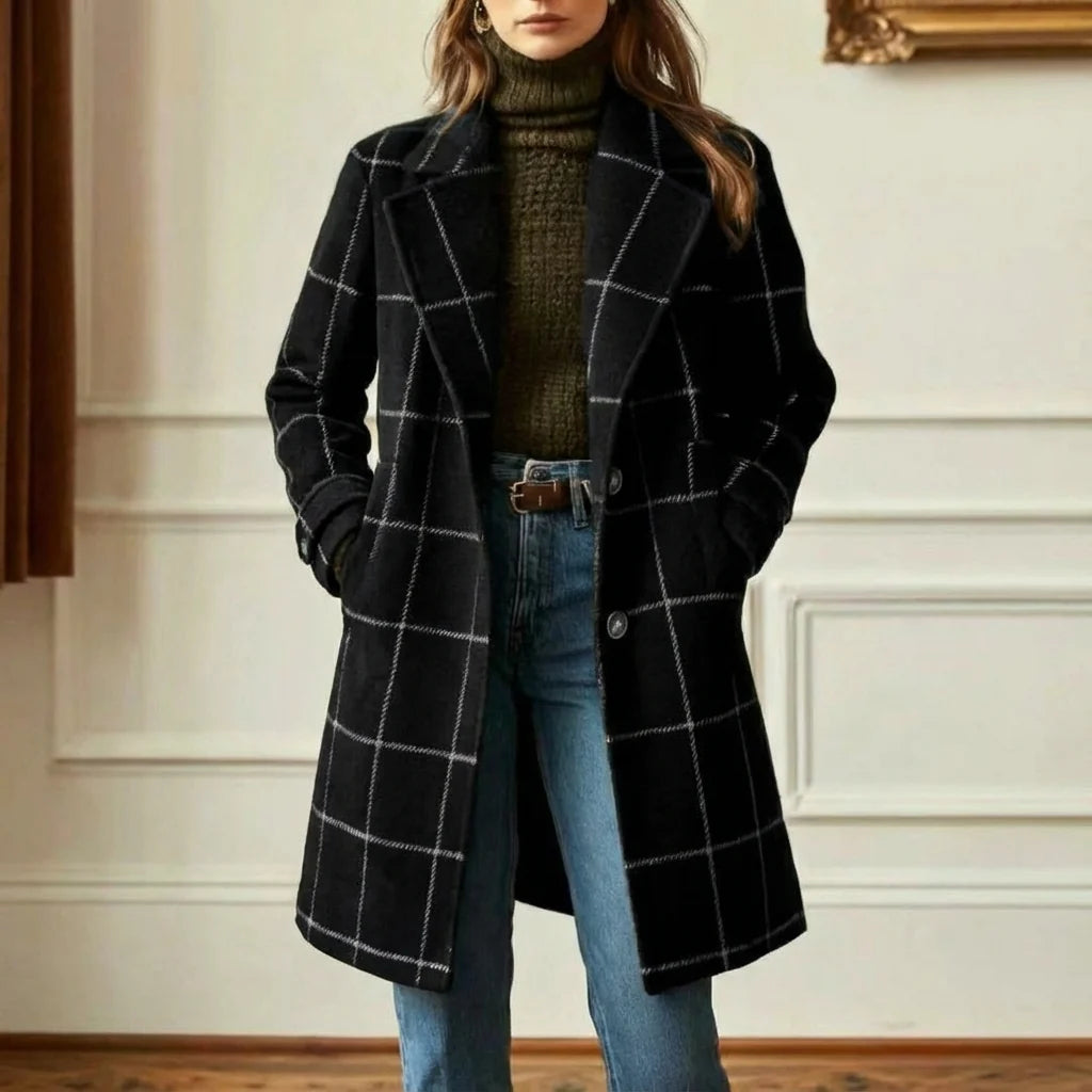 Women's Elegant Tailored Lapel Winter Coat 9